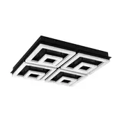 Eglo Fradelo 1 zidna/plafonjera/8, led, 12w, 1250lm, crna/celik/kristal