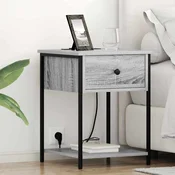 Nocni ormar Siva Sonoma 42 x 41 x 56 cm Konstruirano drvo