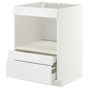 METOD/MAXIMERA Podst omarica za vgrad gspd aparate, bela/Voxtorp visoki sijaj/bela, 60x60 cm