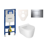 AL010 Glacera Alfa wc školjka s kompletom Geberit Duofix 111.300.00.5 Sigma30 krom