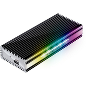 LC POWER Eksterno USB 3.2 Gen.2 kuc´ište NVMe/SATA M.2 SSD | LC-M2-C-MULTI-RGB