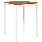 vidaXL Vrtni Bar Miza Naravna in bela 80 x 80,5 x 105 cm