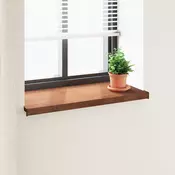 vidaXL Okenski nadstrešek Rjav les 80 x 40 x 4,5 cm PVC
