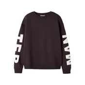 NAME IT Majica NKFNOKKI temno rjava / rosé / volneno bela