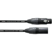 CORDIAL mikrofonSKI KABEL CORDIALR CMK 222, 2 X 0,22 MM2, 7,5 M, ČRN, ŽENSKI XLR-KONEKTOR/MOŠKI XL