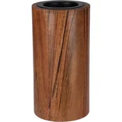 HOMESTYLING Svečnik za čajno svečo, premer 6 x 14 cm, leseni