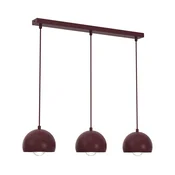Luster na sajli SOOL 3xE27/15W/230V bordo