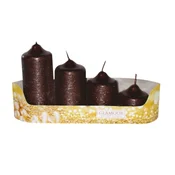 eoshop Adventne sveče GRADED TAURZDA d4,5x5,7,9,11cm 4ks