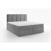 Esposa BOXSPRING POSTELJA 140 cm x 200 cm , tekstil siva