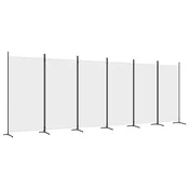 Vidaxl Paravan 6-delni bel 520x180 cm blago