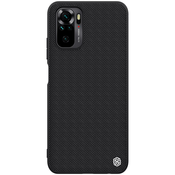 Nillkin teksturiran ovitek z okvirjem iz gela in zadnjim pokrovom iz najlona za Xiaomi Mi Note 10 4G / Xiaomi Redmi Note 10S - črn KP14891