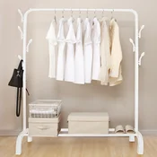 Maple Fashion Stalak za odecu, 105 cm, Beli