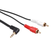 Maclean Maclean 3,5 mm kotni mini jack kabel, 2RCA, 3 m, črn, MCTV-825