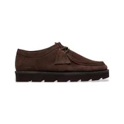 Clarks za moške. 26182840 Temno rjavi čevlji Meare Walla (42), Rjava, Ravna stran, Čipke, Priložnostno