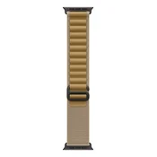 Apple Watch pašček 49mm: Tan Alpine Loop - Small - Black Titanium Finish