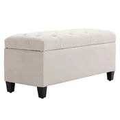 Homestar Klop s shranjevanjem 100x40x44 cm kremno bela