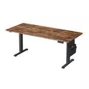 Songmics Višinasto nastavljiva pisalna miza 80x180x72-120 cm rjava