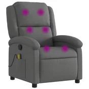 MAISON CHIC masažni naslanjač - Relax naslanjač temno sivo blago, (22134938)