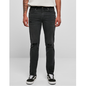 Moške hlače URBAN CLASSICS - Distressed - TB5589 - črne zdrgnjene hlače