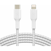 BELKIN Kabel USB-C za iPhone/iPad Lightning MFi, pleten iz najlona, serija BOOST?CHARGE proizvajalca Belkin, 2 m - bel, (20524259)