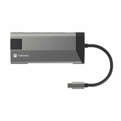 NATEC NMP-1690 FOWLER PLUS, USB Type-C 6-in-1 Multi-port Adapter