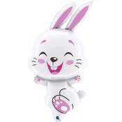 Grabo BUNNY folijski balon velikonočni zajček rojstnodnevna dekoracija 43x77cm