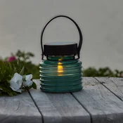 Sirius LED-sončna svetilka Aston Jar, višina 12 cm, zelena/rjava, IP44 - zelena, rjava, črna - Steklo