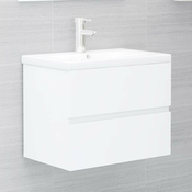 shumee Omarica za umivalnik bela 60x38,5x45 cm iverna plošča