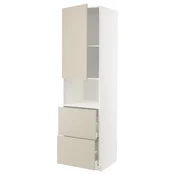 METOD / MAXIMERA Vis.elem.mikrotal. s vratima/2fioke, bela/Havstorp bež, 60x60x220 cm