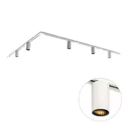 Sodoben tirni sistem svetil 5x belih reflektorjev enofazni GU10 35 mm - Iconic Ruby