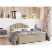 Boxspring krevet Stamford 100 Bračni, Boxspring, Svijetlo smeđe, 180x200, Tkanina, Basi a doghePodnice za krevet, 180x209x108cm