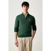U.S. Polo Assn. pulover moški z bombažem Rich Funnel 1/4 Zip