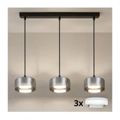 Brilagi - LED RGB luster AURA LUX 3xGX53/14W/230V Wi-Fi Tuya, prigušiva, crna/zadimljena