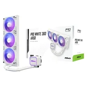 ASRock Pro White 360 ARGB vodno hlajenje 3 ventilatorji