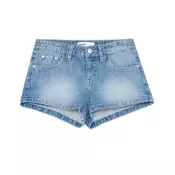 Cropp - Denim kratke hlače z učinkom pranja - modra