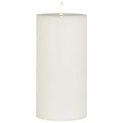Stebričasta LED sveča WARM FLAME 20 cm, bela
