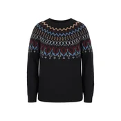 Ulla Popken Pulover kamela/opal/temno rdeča/črna