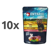 Ontario Dog - piščanec, svinjina in zelenjava v juhi - 100 g 10 x 100 g