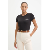 Bombažna kratka majica Calvin Klein Jeans 2-pack ženska, črna barva, J20J219734