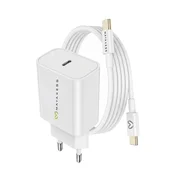 OEM Mayaxess, Omrežni polnilnik za Galaxy S24 Ultra 20W + 1m USB-C kabel, Bela, (5000275813)