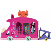 Mattel Enchantimals mačja modna trgovina na kolesih igralni set