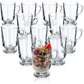 KADAX kozarci za kavo, latte, čaj 12x 300ml kozarci z ročajem za espresso aparat, (5000351563)