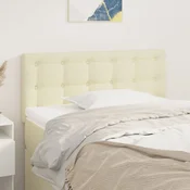 Vidaxl Posteljno vzglavje krem 100x5x78/88 cm umetno usnje
