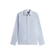 Tommy Jeans Srajca svetlo modra/rjava/bela