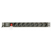 Gembird Power distribution unit (PDU), 8 Schuko sockets, 1U, 10A, 3 m cable | EG-PDU-014