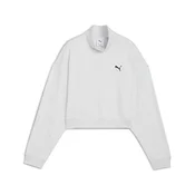 Womens Puma Wardrobe Essentials Go Together Oversized Crew Sweatshirt Youth, White, Size 13-14Y, Shop