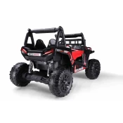 Beneo Otroški štirikolesnik na akumulator UTV 24V, rdeč - dvosed, 2 x 200 W motor, EVA kolesa, osne vzmeti, električne zavore, oblazinjen sedež, 2,4 GHz daljinec, USB, SD kartica