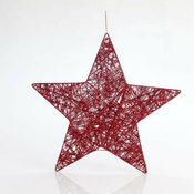 Eurolamp Viseča zvezda, rdeča, 45 cm
