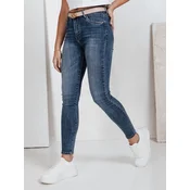 Jeansy damskie skinny niebieskie Dstreet