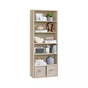 Songmics Knjigarna 3 Predelki 24x60x1785 cm Bež